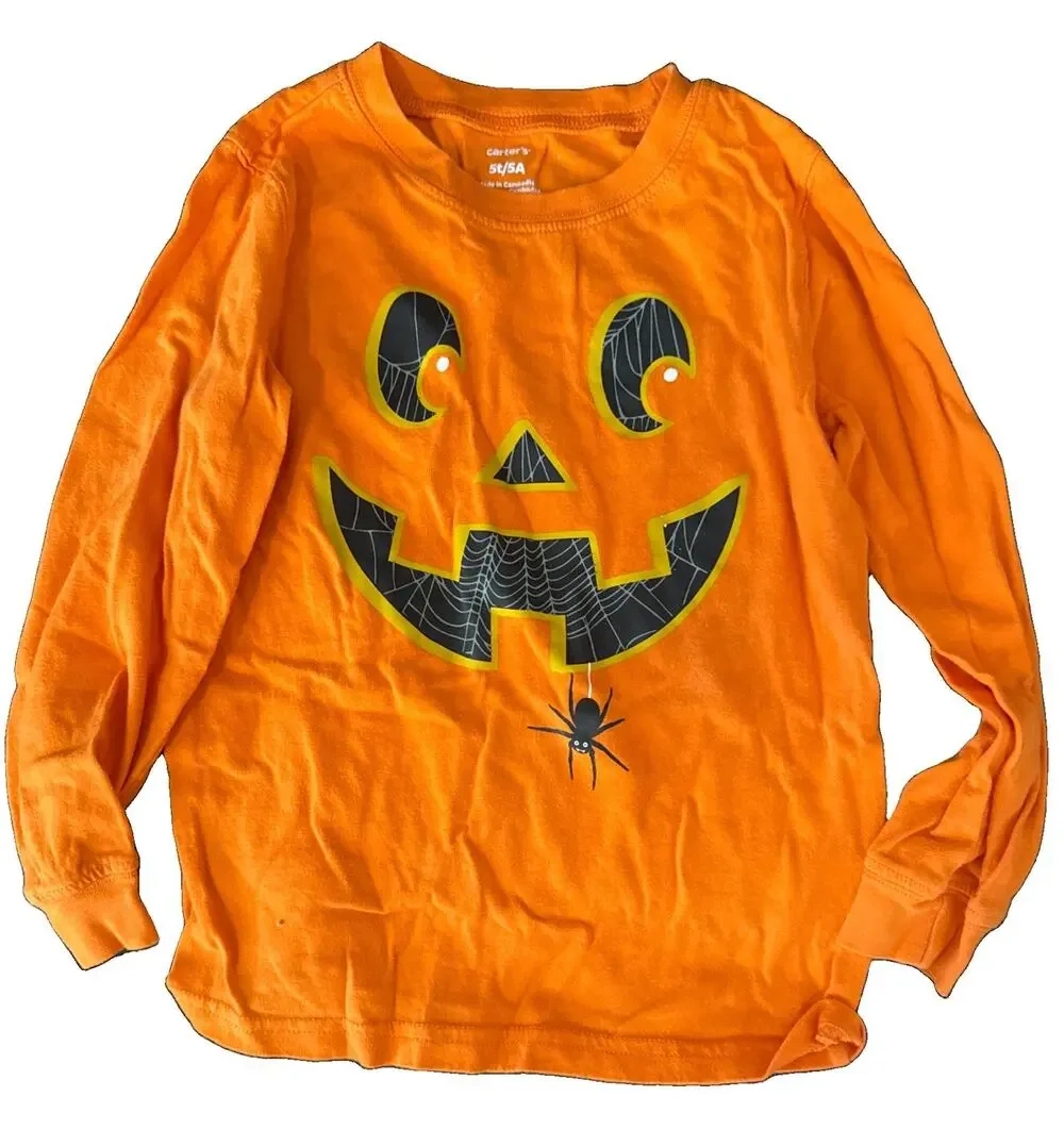 5T Carters Halloween Jack O' Lantern Long Sleeve Tee